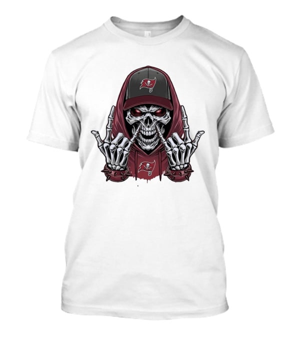 Buccaneers Skeleton Rock On Pirate T-Shirt