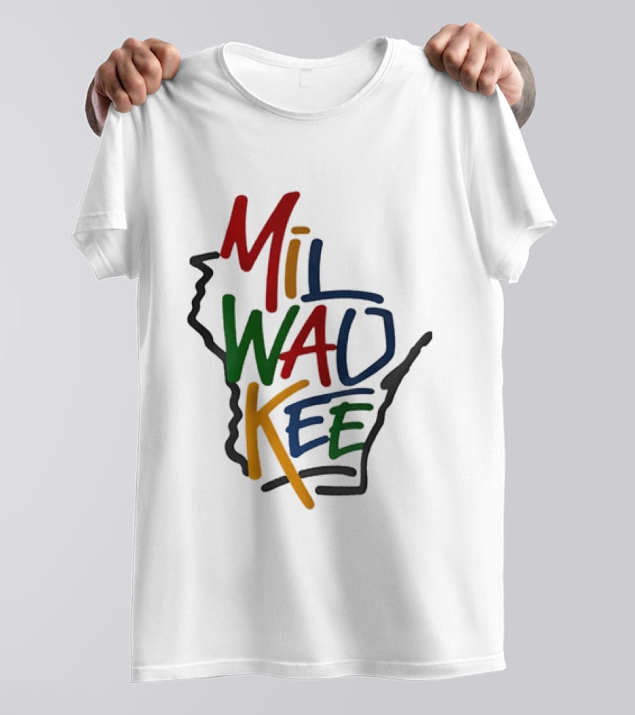 Milwaukee Wisconsin State Colorful T-Shirt