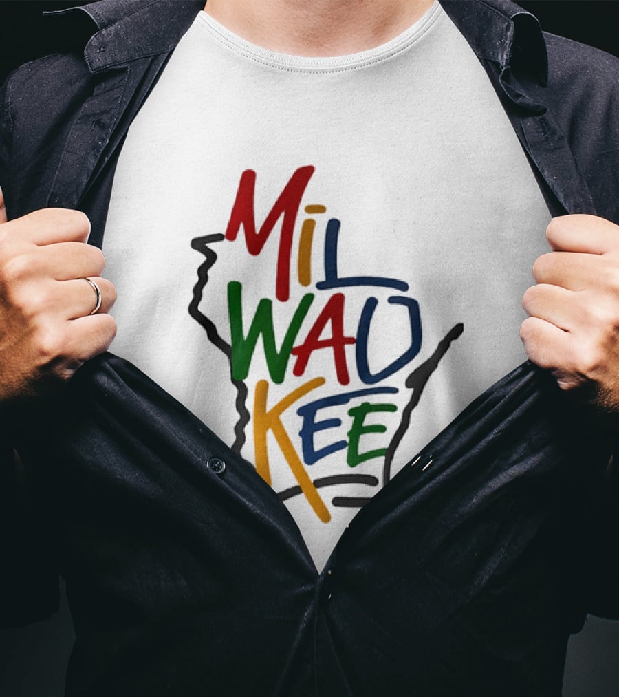 Milwaukee Wisconsin State Colorful T-Shirt