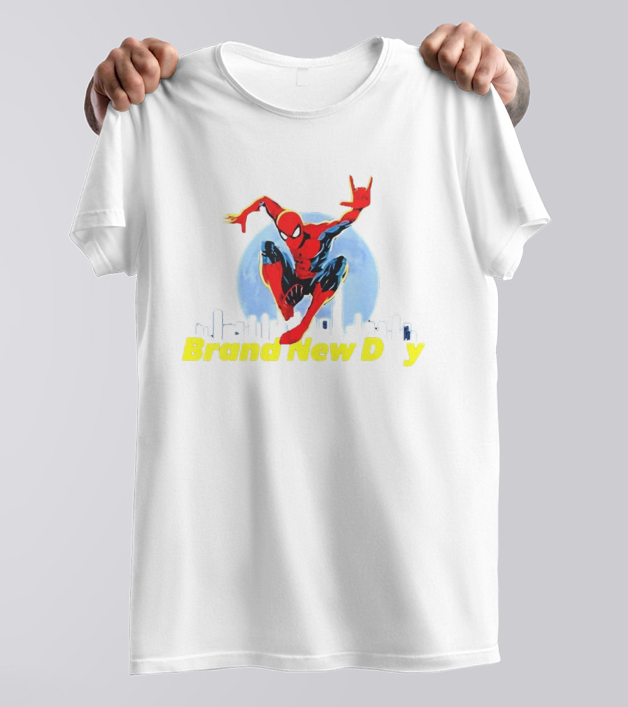 Spider Man Brand New Day Marvel Comics Skyline Swing Action T-Shirt