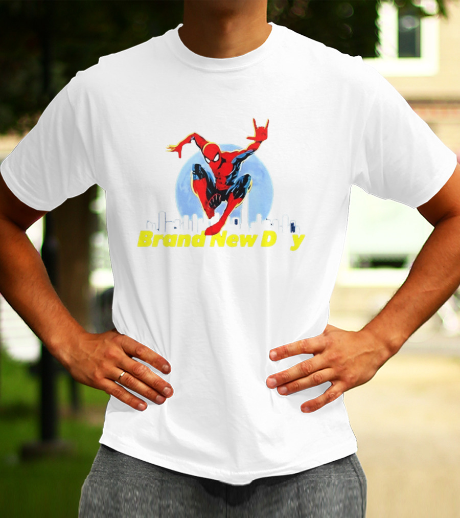 Spider Man Brand New Day Marvel Comics Skyline Swing Action T-Shirt
