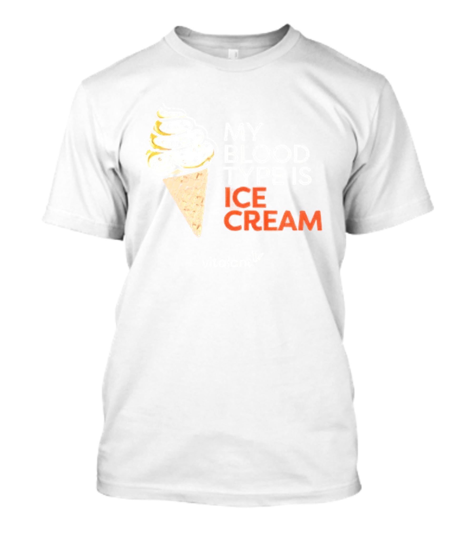 My Blood Type Is Ice Cream Vitalant Fun Cone T-Shirt