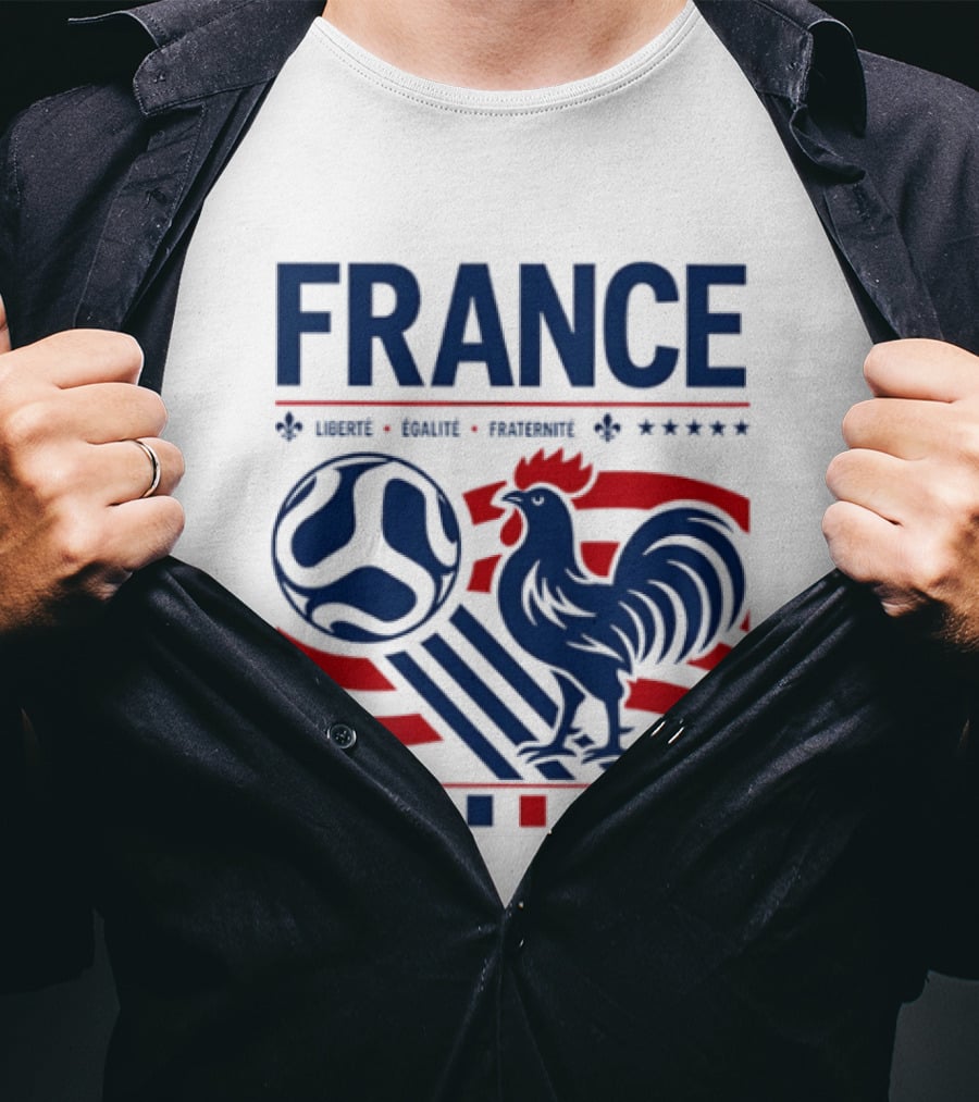 France Liberté Égalité Fraternité Est 1919 Rooster World Game '23 T-Shirt