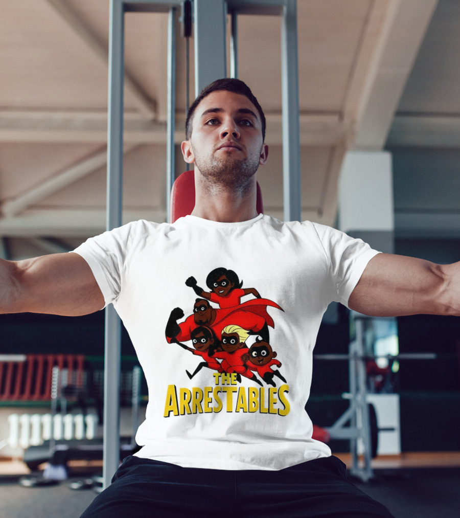 The Arrestables Superhero Family In Red Suits T-Shirt