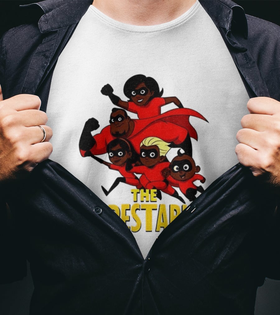 The Arrestables Superhero Family In Red Suits T-Shirt