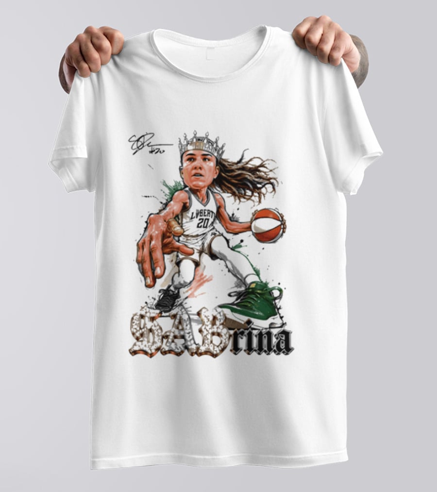 Sabrina Ionescu New York Liberty Basketball Crown T-Shirt