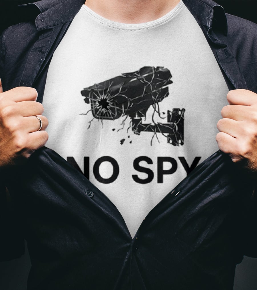 No Spy Surveillance Camera Privacy Anti Surveillance Gadsden Flag T-Shirt