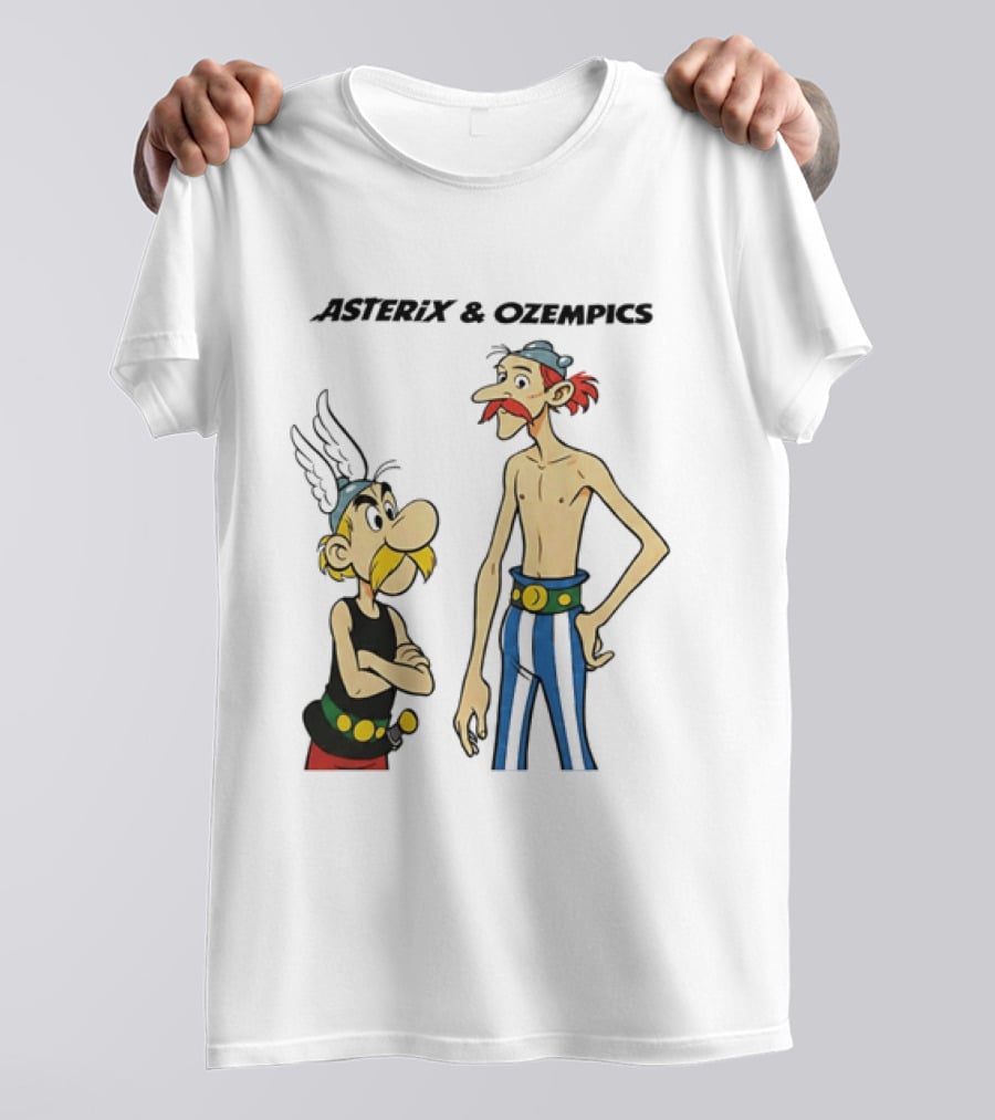 Asterix And Ozempics Thin Obelix Comic T-Shirt