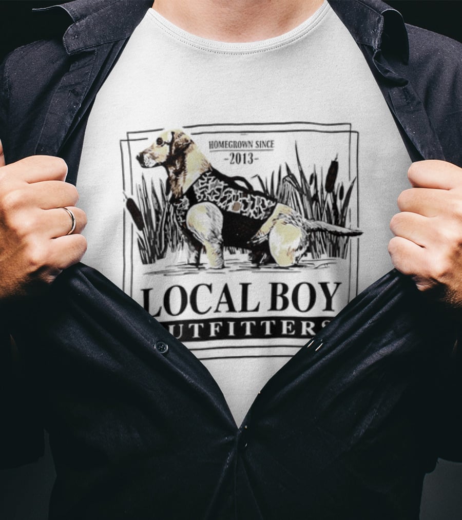 Homegrown Since 2013 Local Boy Outfitters Hunting Retriever T-Shirt
