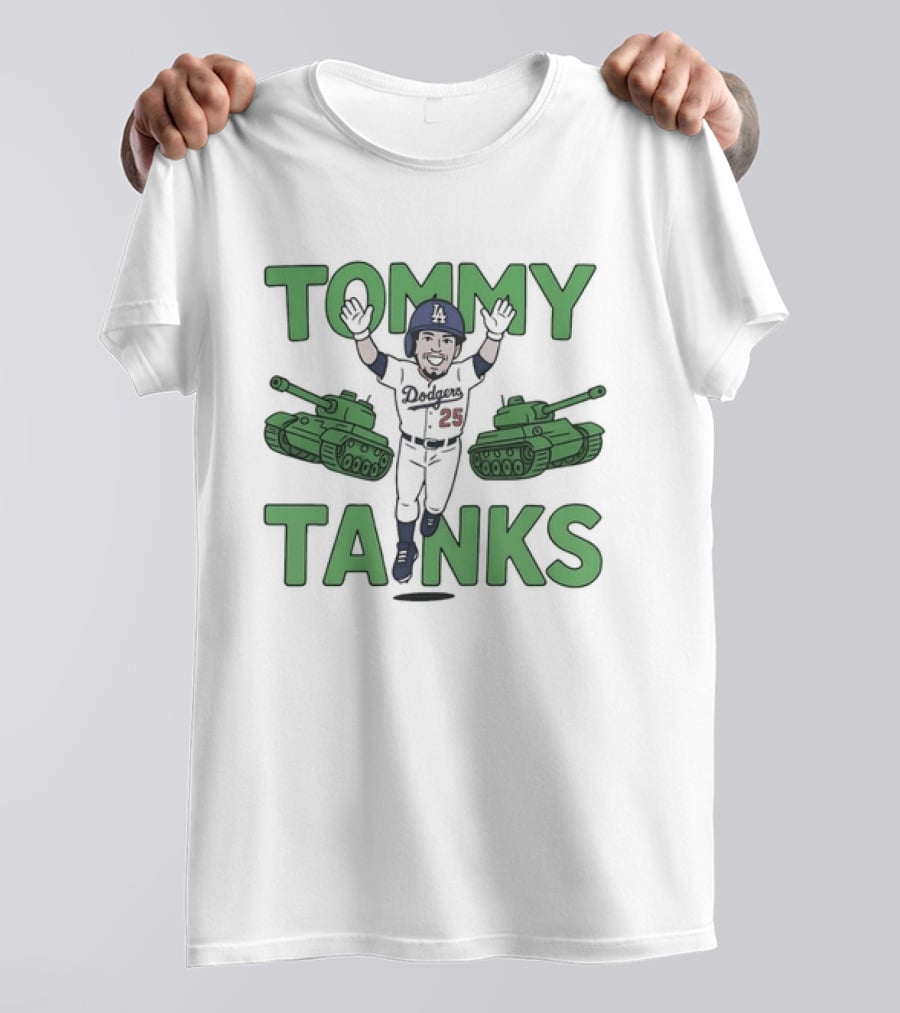 Tommy Tanks Dodgers Player Celebration Fantasy Sports T-Shirt