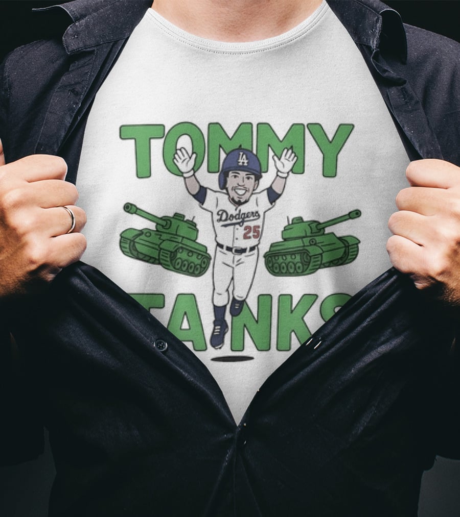 Tommy Tanks Dodgers Player Celebration Fantasy Sports T-Shirt