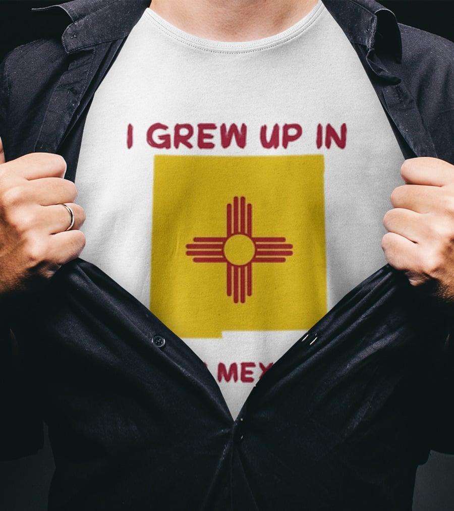I Grew Up In New Mexico Zia Symbol Home State Pride T-Shirt