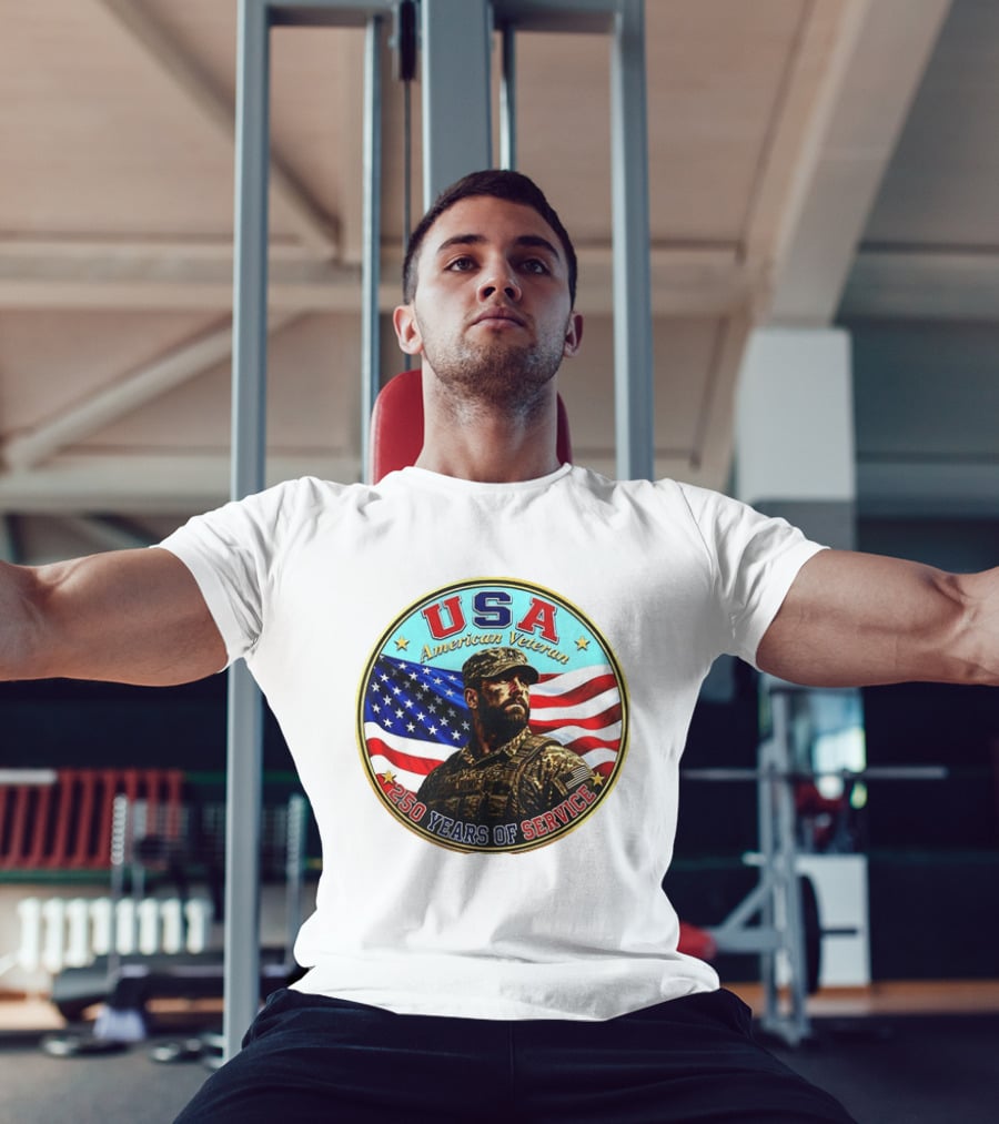 USA American Veteran 250 Years Of Service T-Shirt