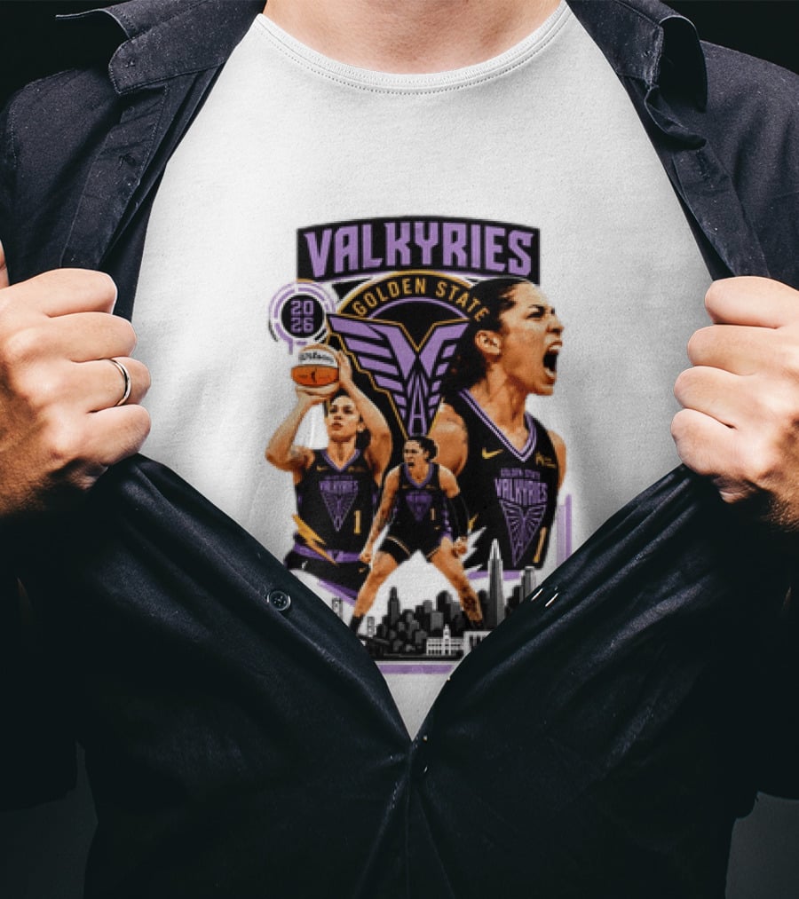 Golden State Valkyries 2026 WNBA Williams Team Skyline T-Shirt