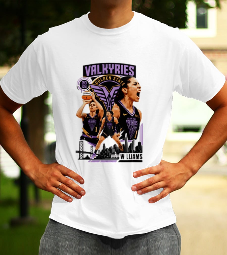 Golden State Valkyries 2026 WNBA Williams Team Skyline T-Shirt
