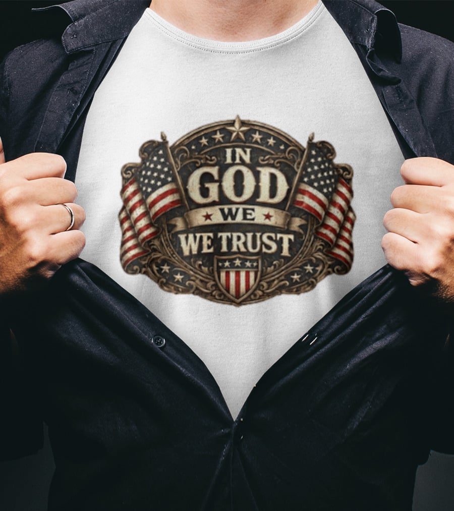 In God We Trust USA Flag Patriotic T-Shirt