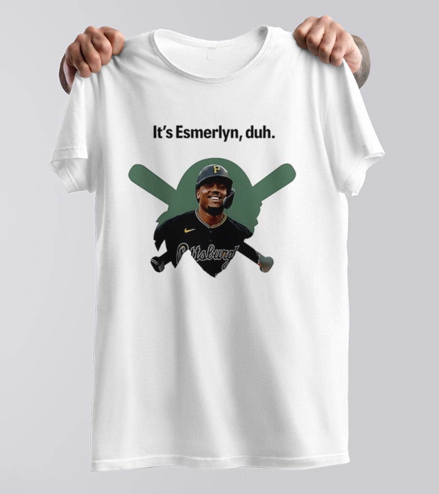 Esmerlyn Duh Pittsburgh Pirates Baseball Player With Crossed Bats T-Shirt
