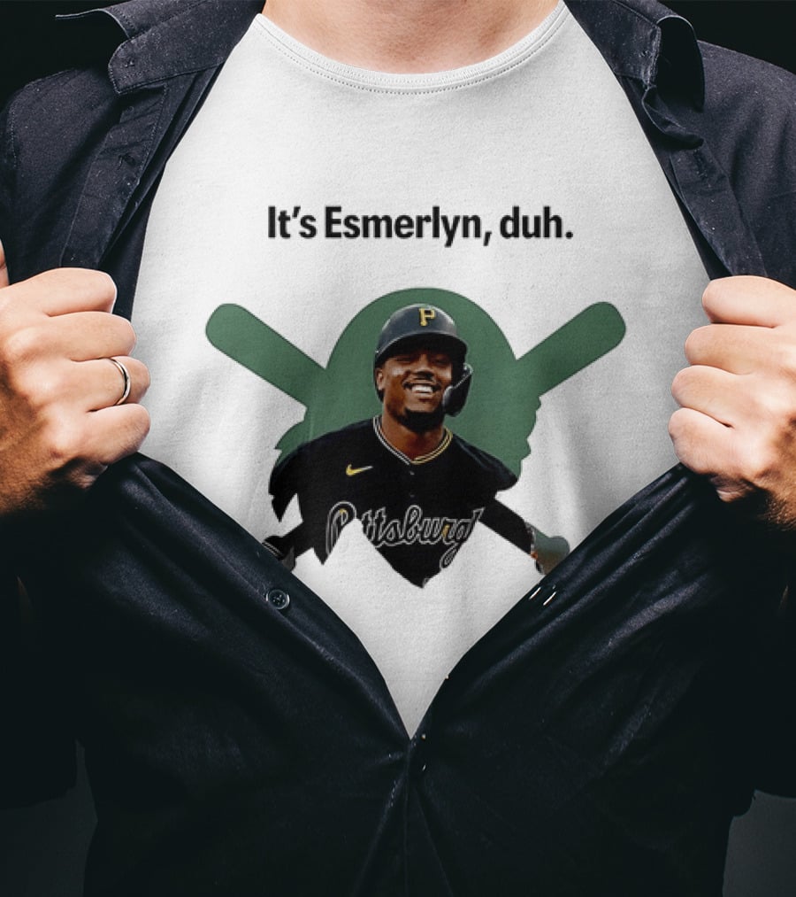 Esmerlyn Duh Pittsburgh Pirates Baseball Player With Crossed Bats T-Shirt