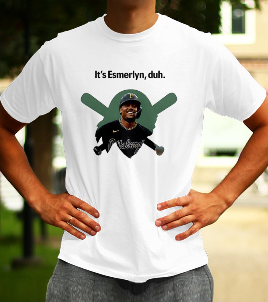Esmerlyn Duh Pittsburgh Pirates Baseball Player With Crossed Bats T-Shirt