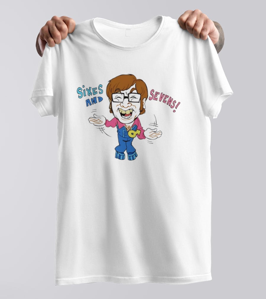 Sixes And Sevens Retro Caricature Groovy Cartoon T-Shirt