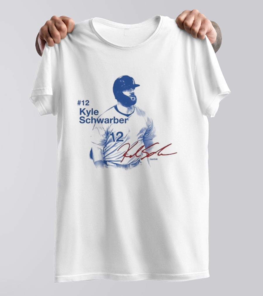 #12 Kyle Schwarber Baseball Player Slash Signature T-Shirt