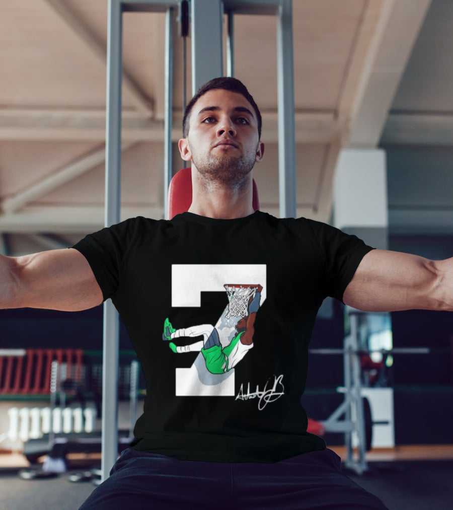 Boston Celtics Dunking Number 7 AthleticJb T-Shirt