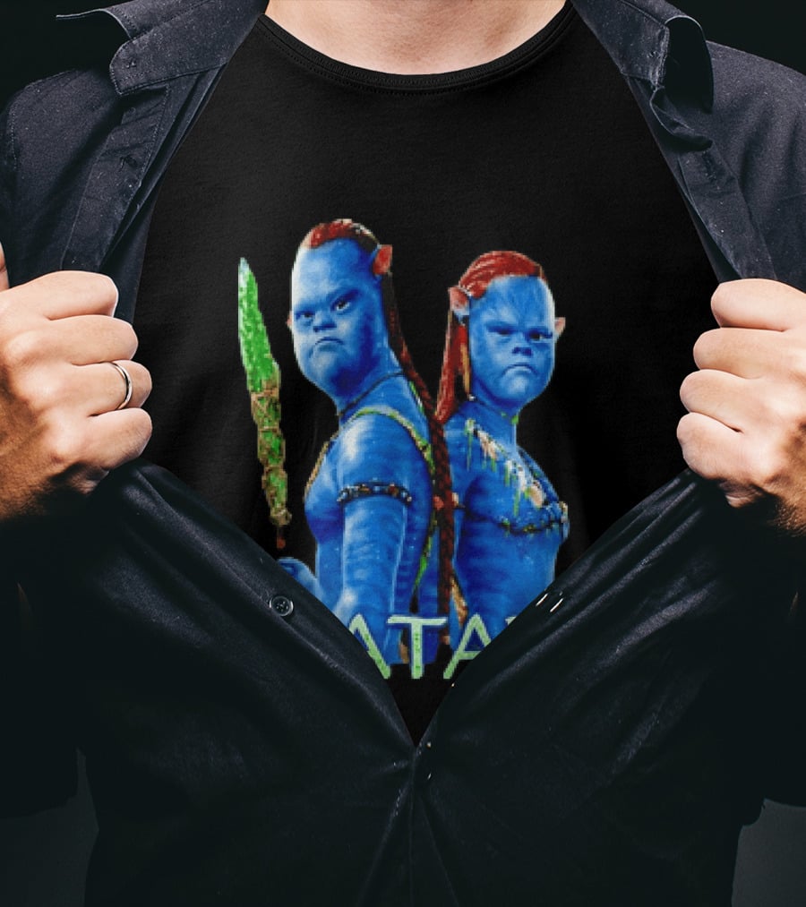 Avatar Avatard Blue Characters Humor Down T-Shirt