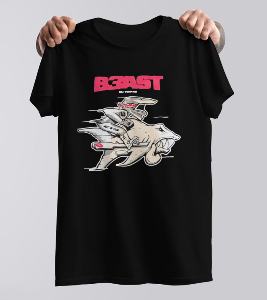 B3AST Eli Tomac Racing Motocross Shark Rider T-Shirt