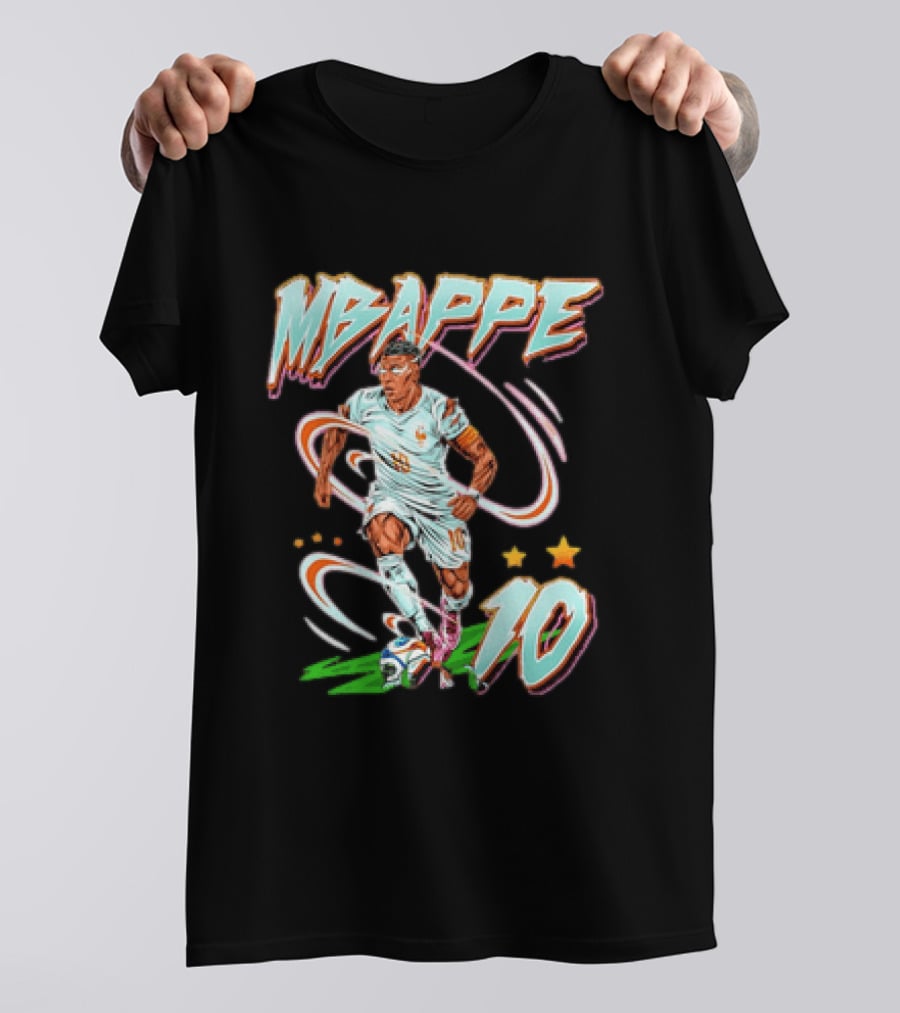 Kylian Mbappe 10 France National Team Soccer Star T-Shirt