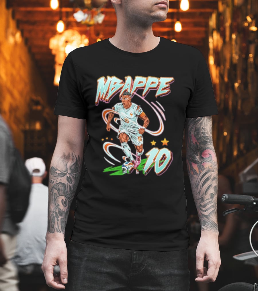 Kylian Mbappe 10 France National Team Soccer Star T-Shirt