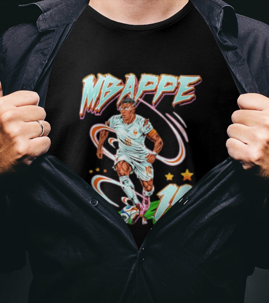 Kylian Mbappe 10 France National Team Soccer Star T-Shirt