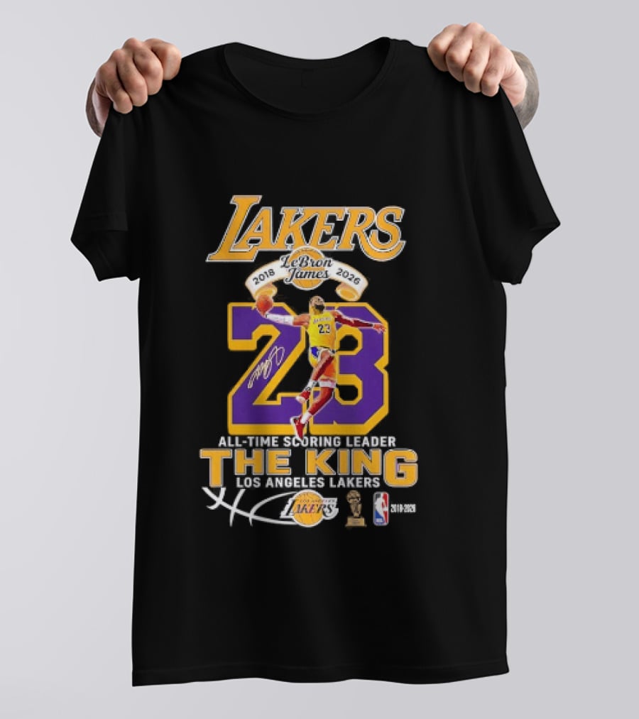 Lakers 23 The King NBA All Time Scoring Leader LeBron James T-Shirt