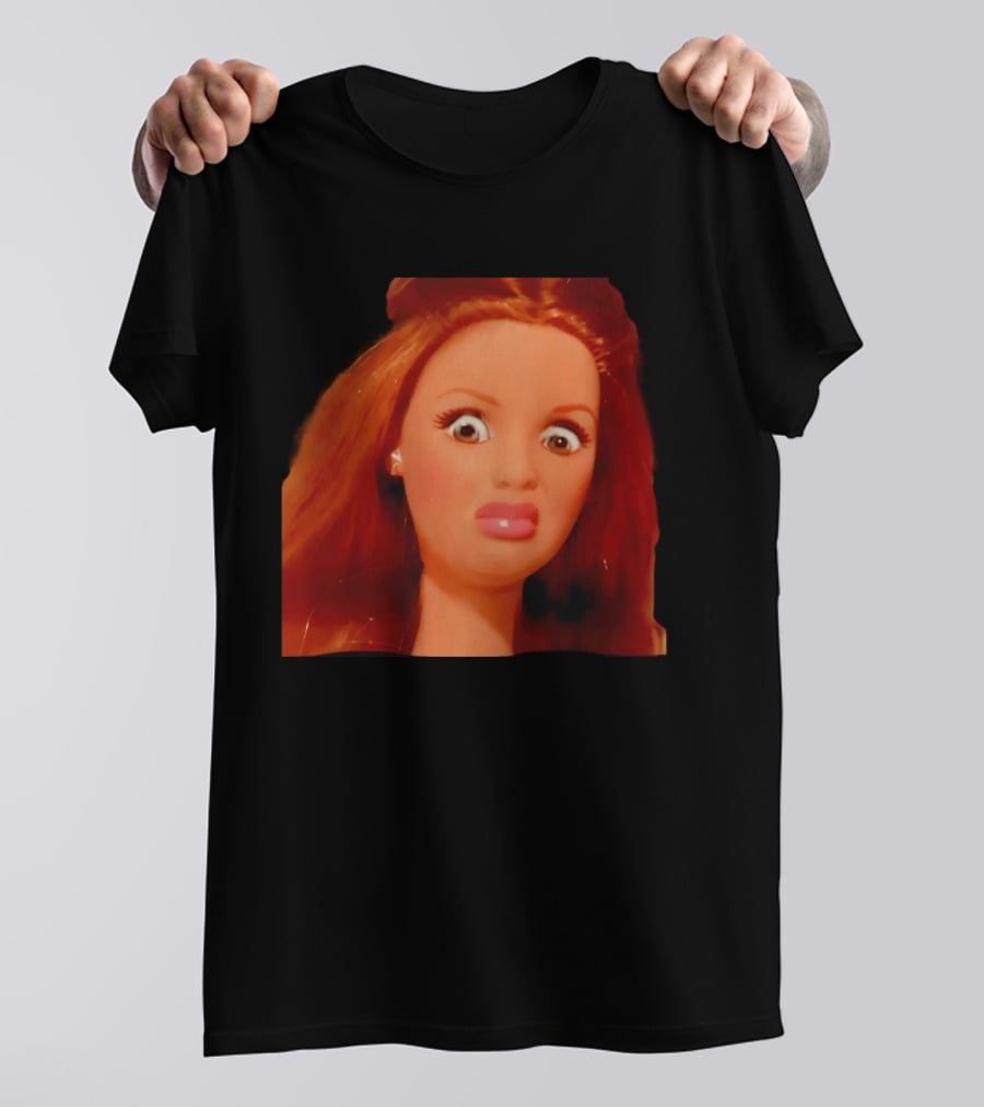Disgusted Doll Meme Funny Barbie Expression T-Shirt
