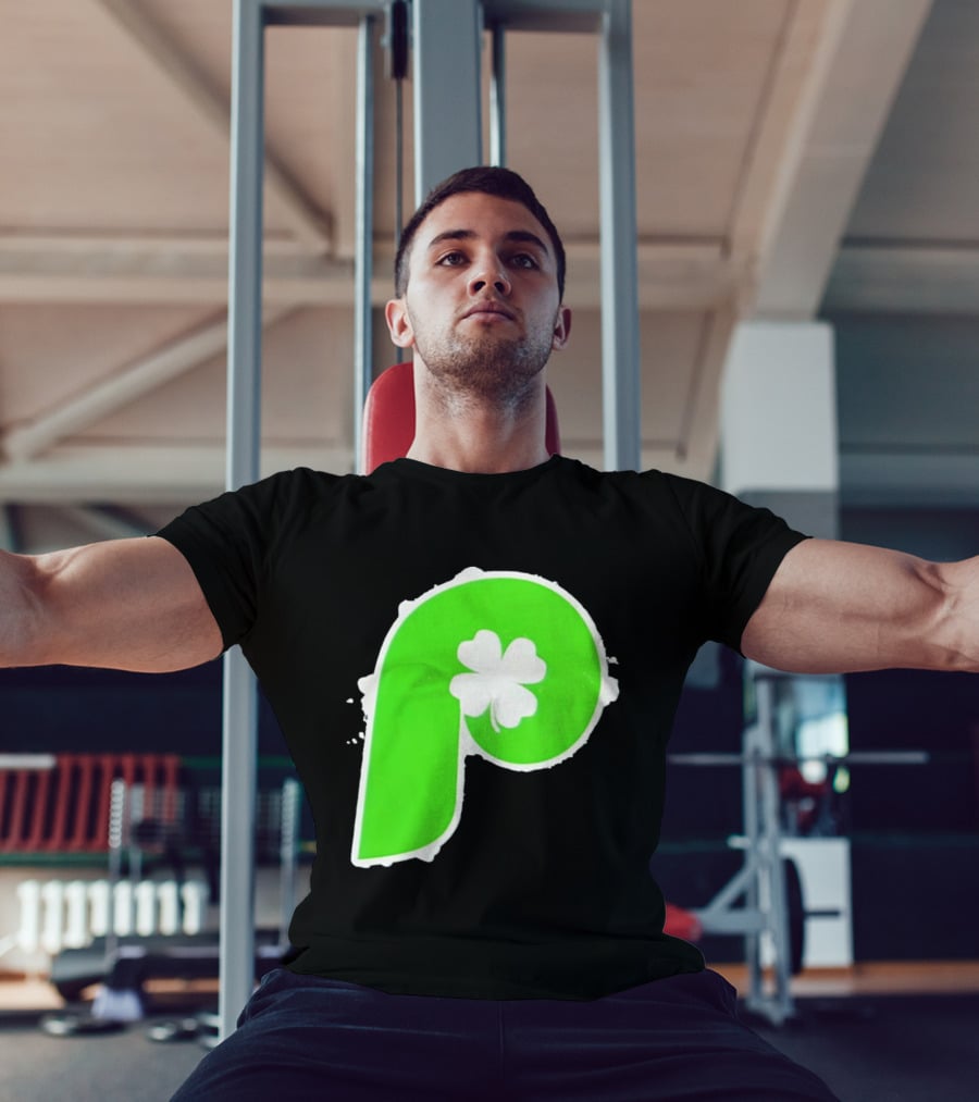 Lucky Philadelphia Clover P Baseball Green Four Leaf T-Shirt