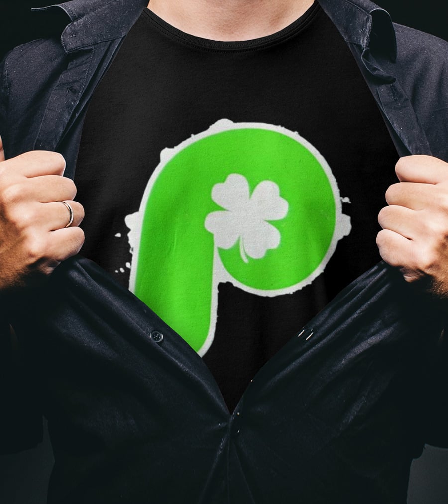 Lucky Philadelphia Clover P Baseball Green Four Leaf T-Shirt