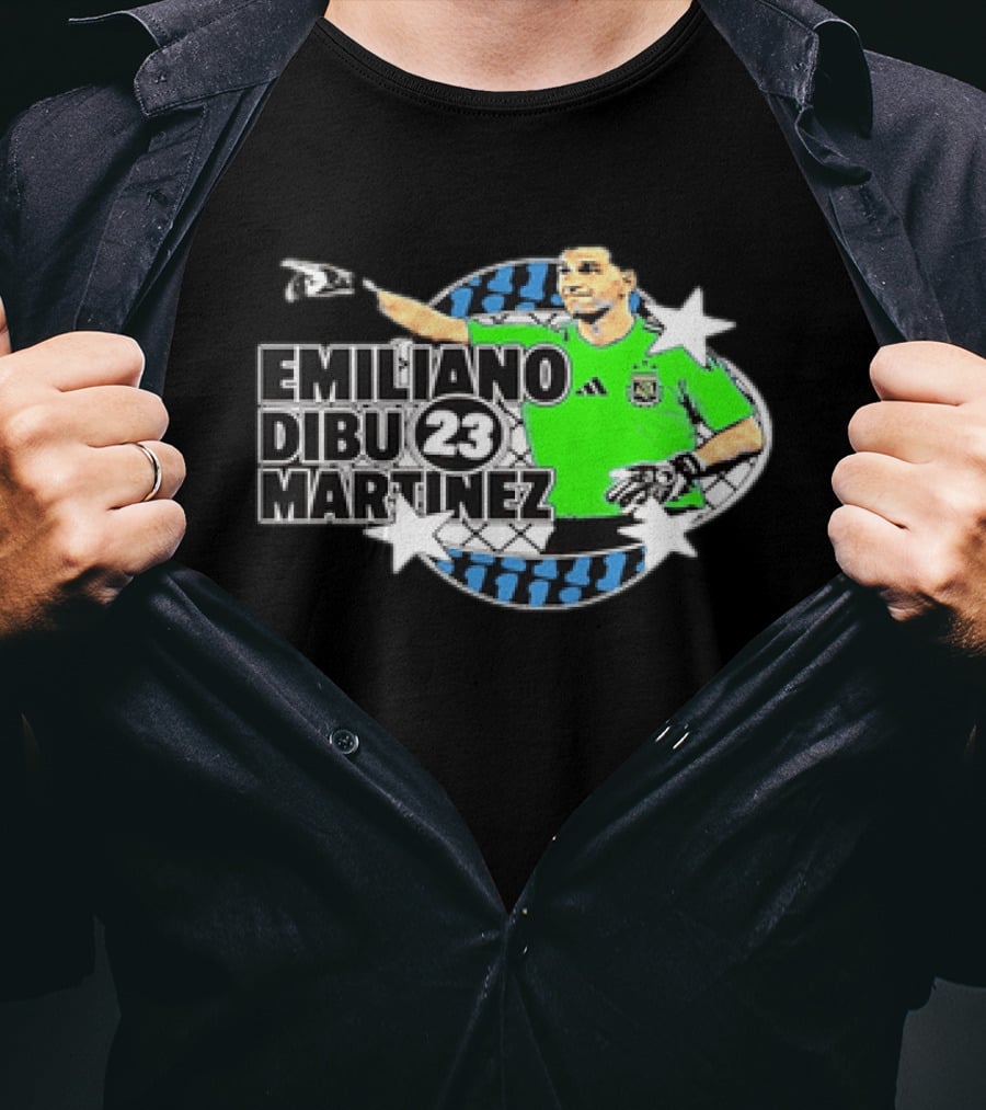 Emiliano Dibu Martinez 23 Argentina National Team Bootleg Stars Net T-Shirt