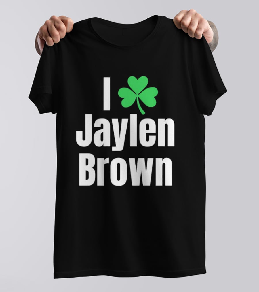 St. Patrick's Day Celtics I Heart Shamrock Jaylen Brown T-Shirt