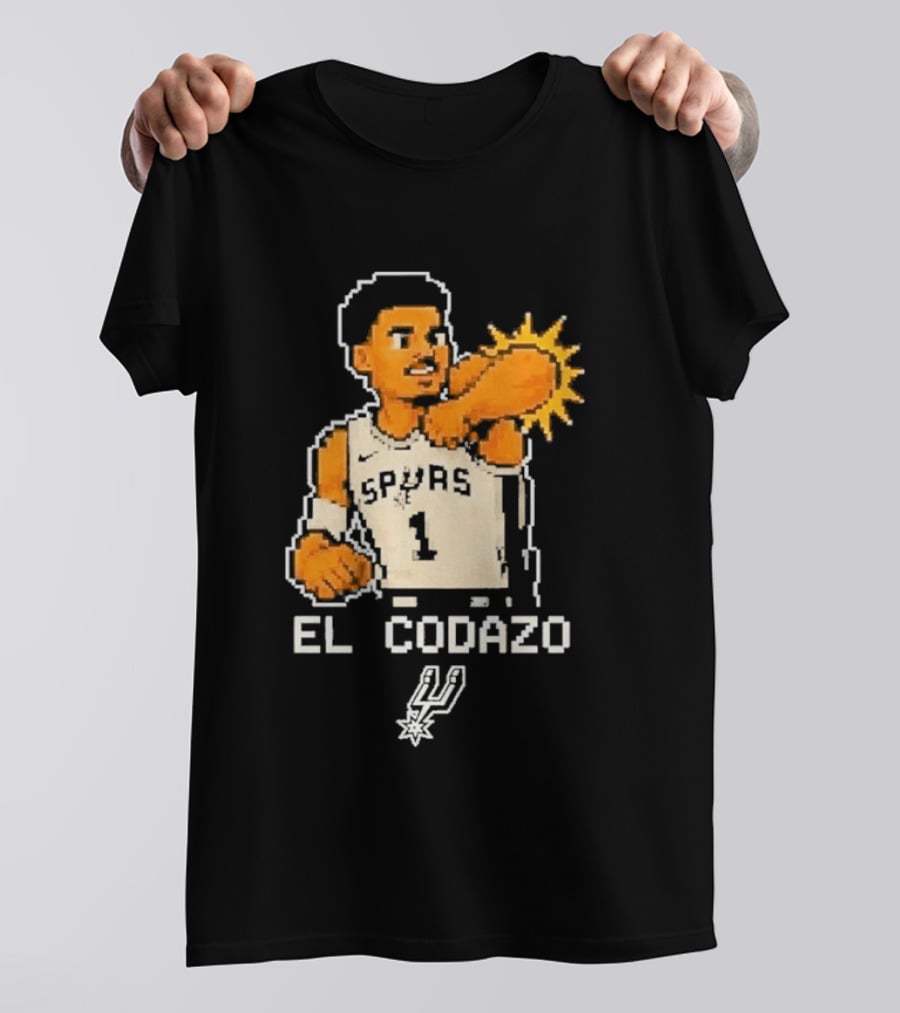 Victor Wembanyama Spurs El Codazo Pixel T-Shirt