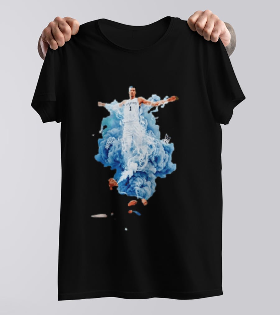 Jalen Brunson We Smoking On That Wemby Pack Spurs Player Blue Smoke T-Shirt