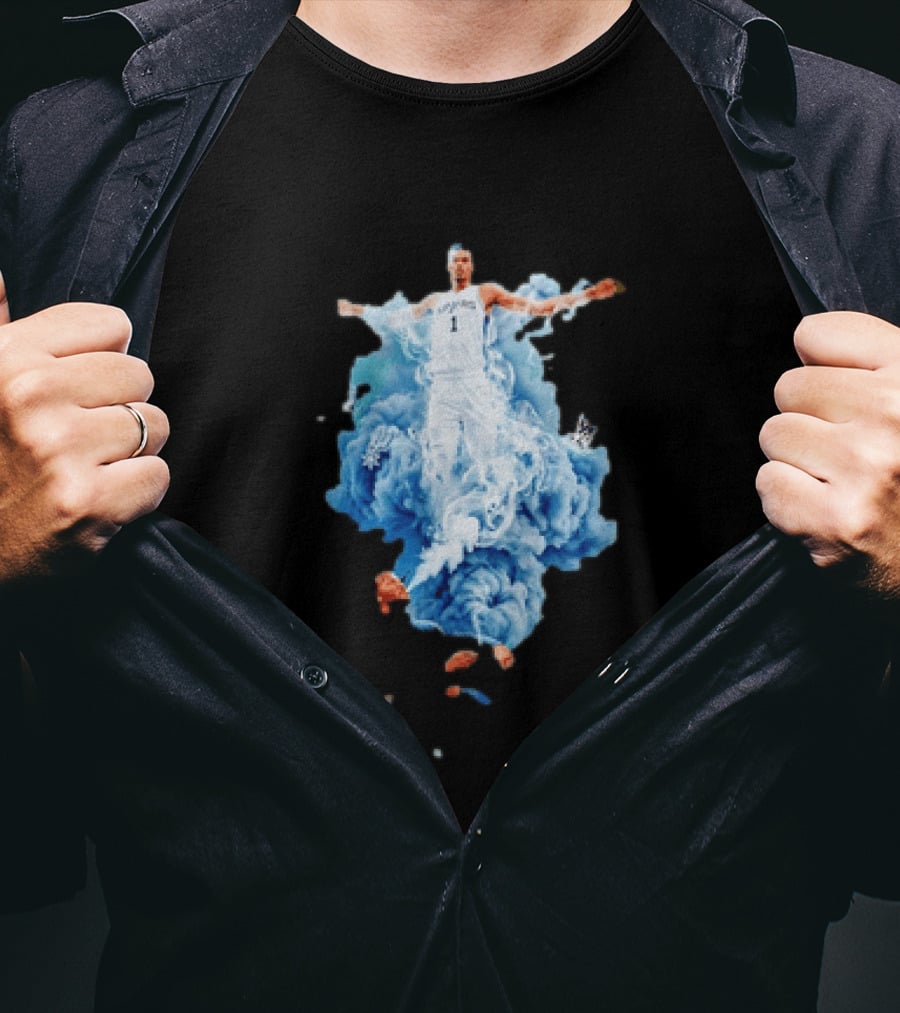 Jalen Brunson We Smoking On That Wemby Pack Spurs Player Blue Smoke T-Shirt