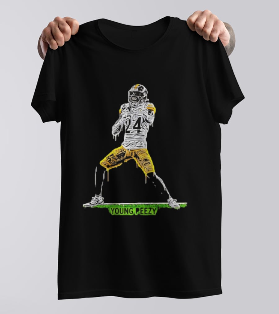 Young Peezy Pittsburgh Steelers Football Player 24 T-Shirt