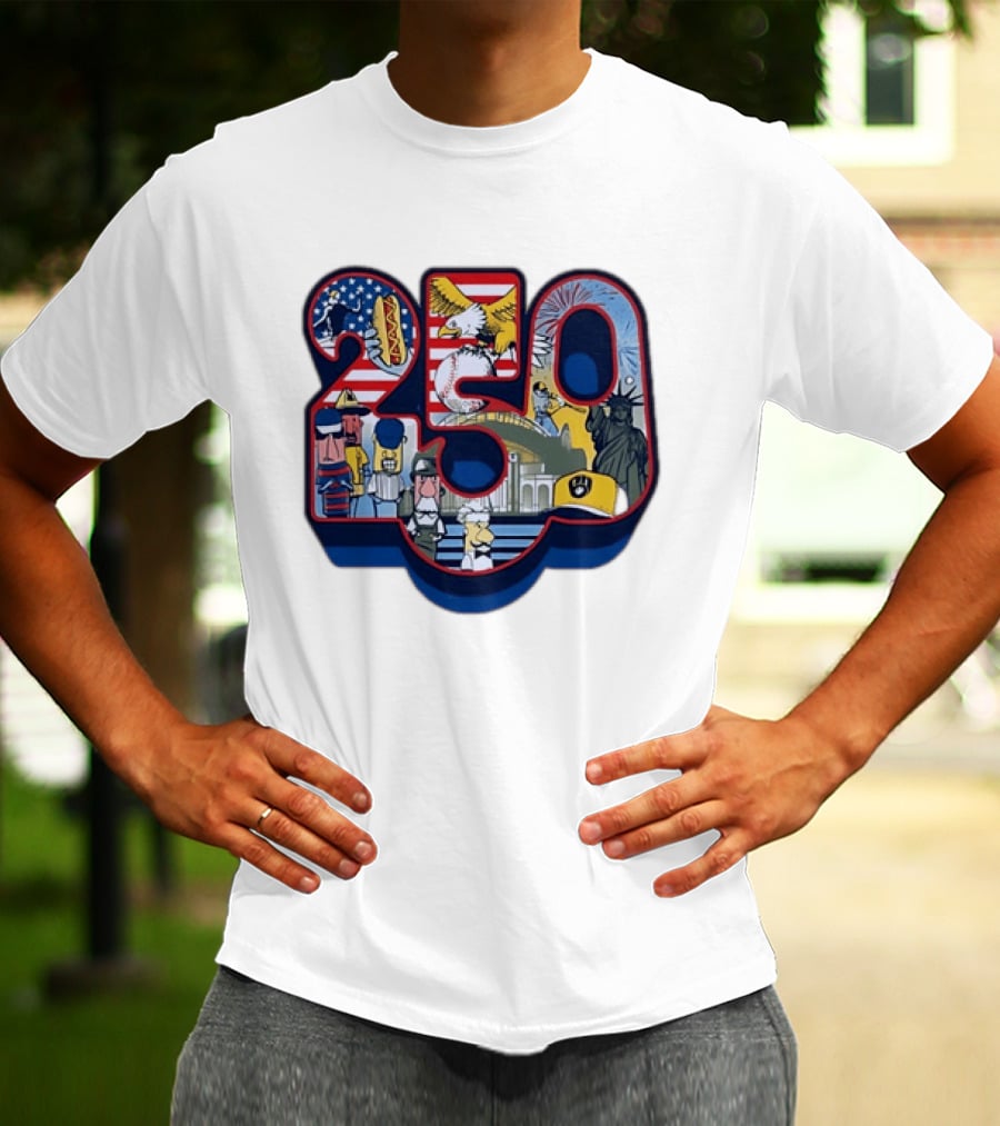 250th Anniversary Of America 2026 Patriotic Eagle Liberty Fireworks Baseball Celebration T-Shirt