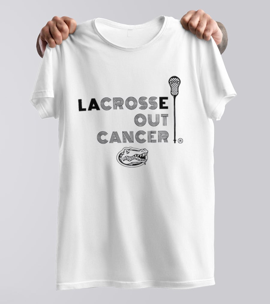 Lacrosse Out Cancer Florida Gators Lacrosse Awareness T-Shirt