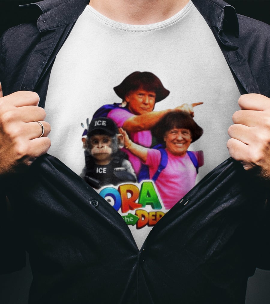 Dora The Deporter ICE Parody Cartoon T-Shirt