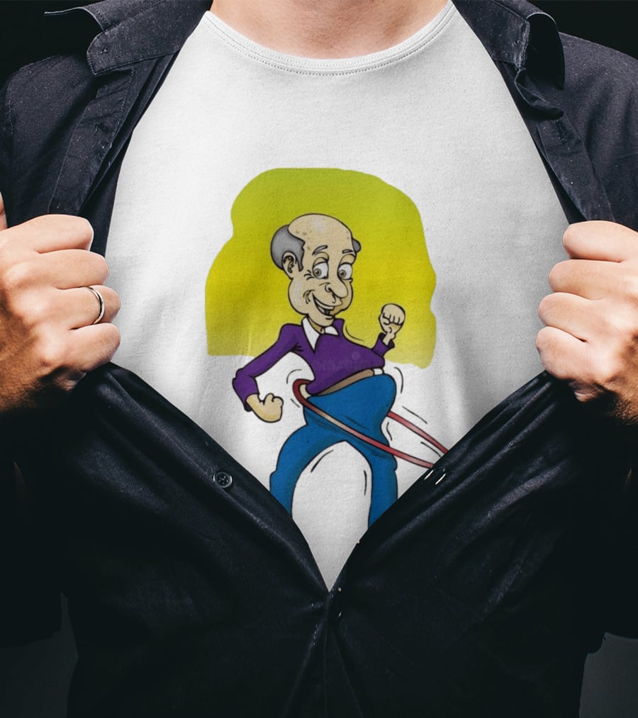 Elderly Man Hula Hooping Joyfully With Fist Pump T-Shirt