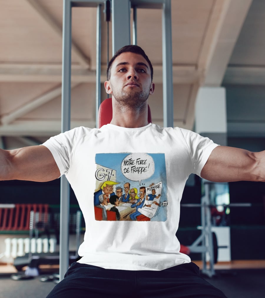 G7 Notre Force De Frappe Mbappe Cartoon Conference Scene T-Shirt
