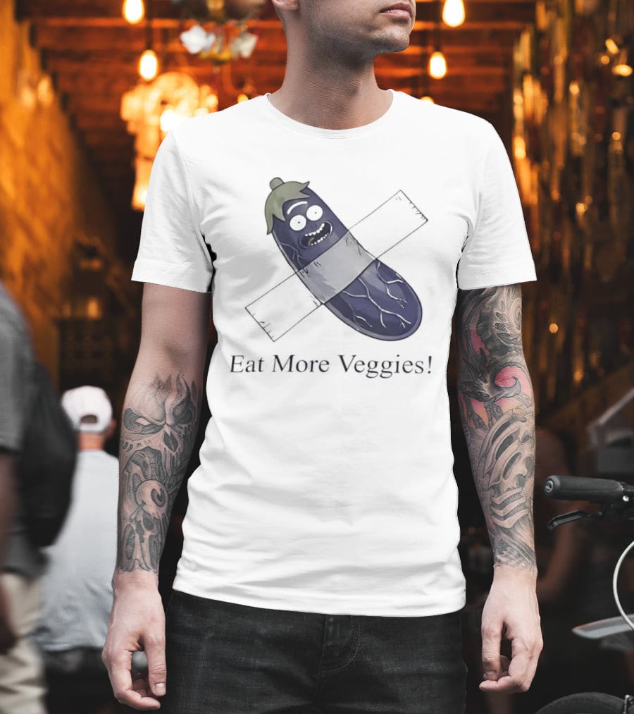 Rick Sanchez Eat More Veggies Tape Pickle T-Shirt