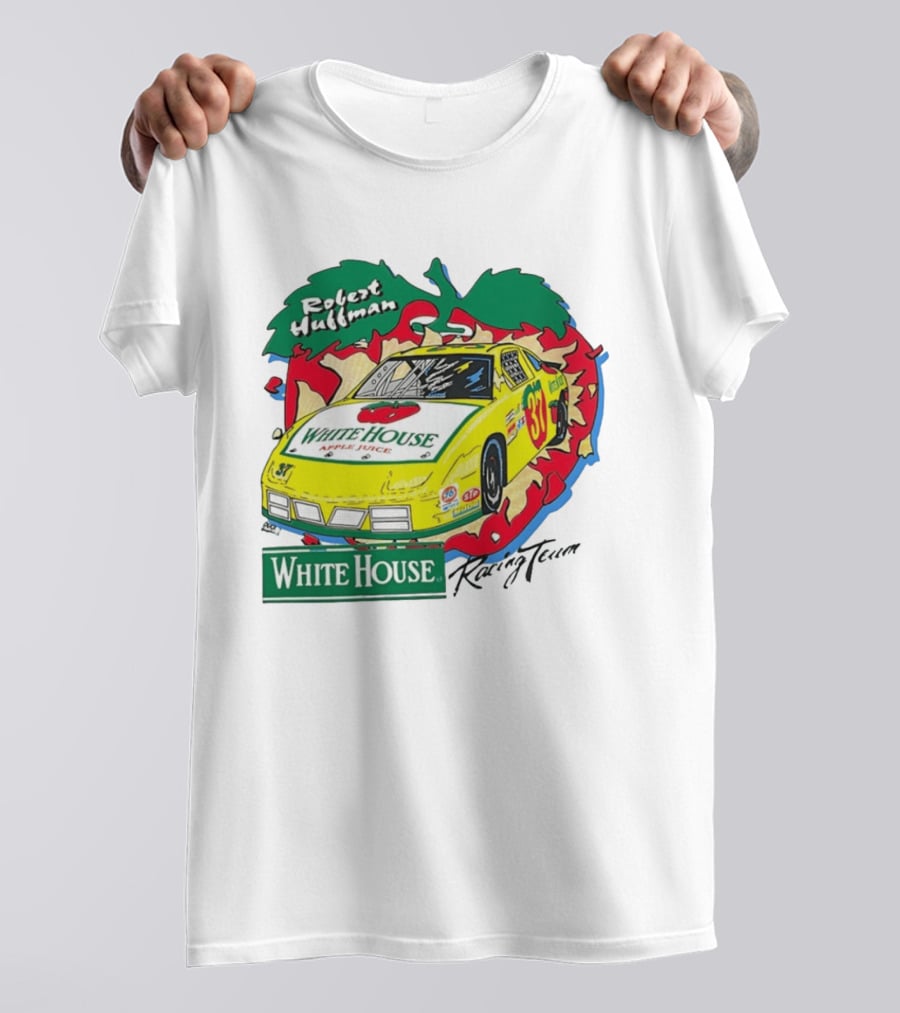 Robert Huffman White House Apple Juice Racing Team Car 37 NASCAR T-Shirt