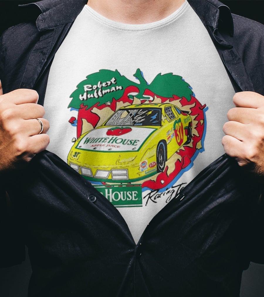 Robert Huffman White House Apple Juice Racing Team Car 37 NASCAR T-Shirt