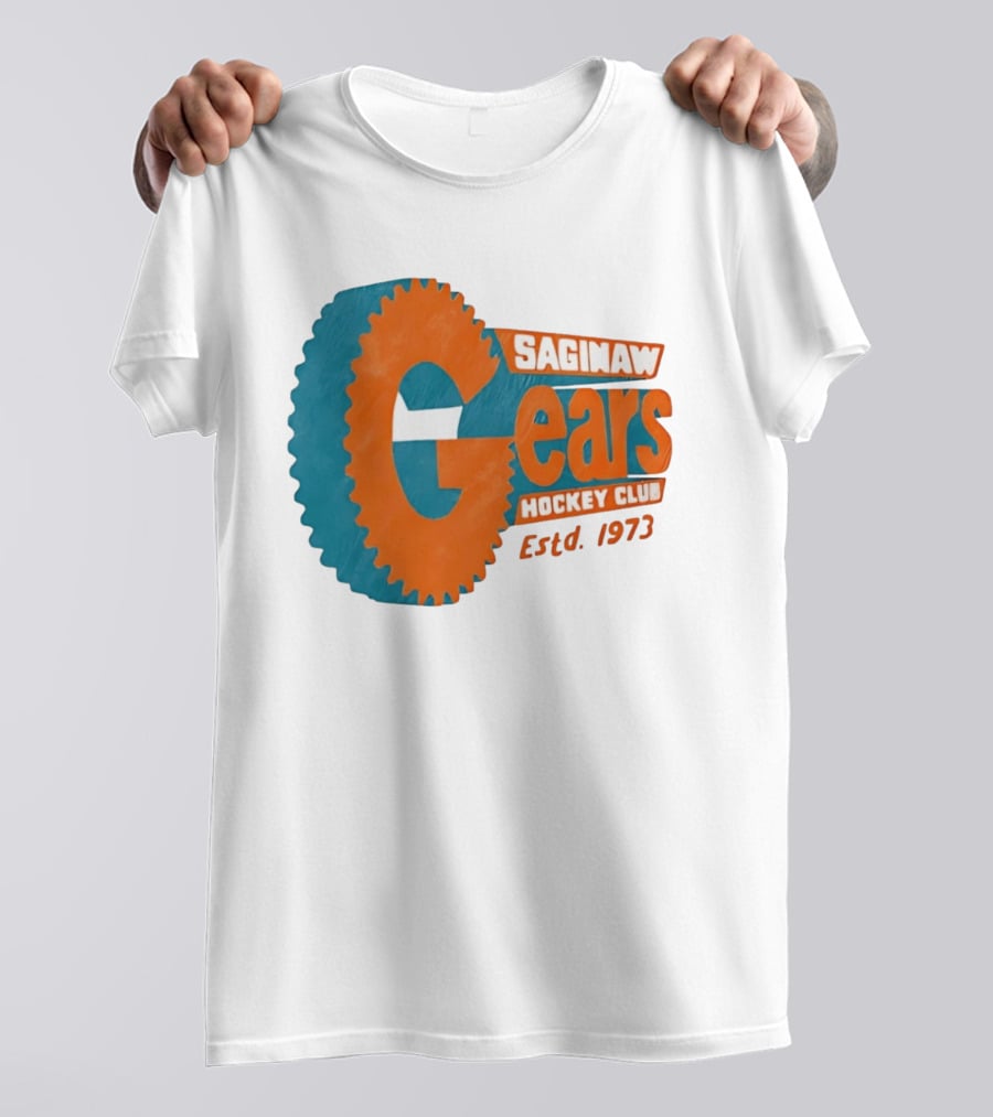 Saginaw Gears Hockey Club Estd 1973 Retro Team T-Shirt